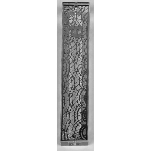Mezuzah Case Silver Plated- 15 cm scroll Design #8