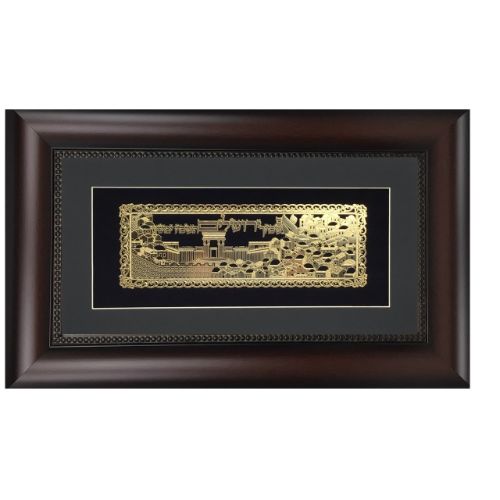 Im Eshkachech Gold Art  #62 Frame  #31 Size 15x25 Black Background