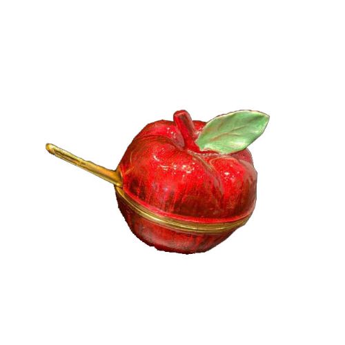 Metal Honey Dish-Red Apple