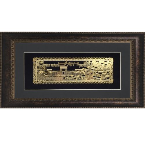 Im Eshkachech Gold Art  #62 Frame  #34 Size 15x25 Black Background
