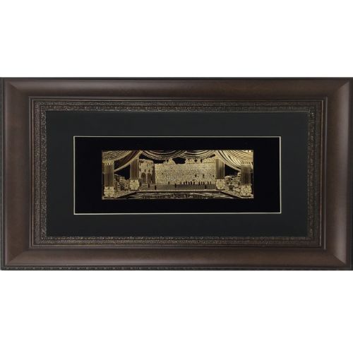 Im Eshkachech Gold Art  #66 Frame  #35 Size 18x32 Black Background