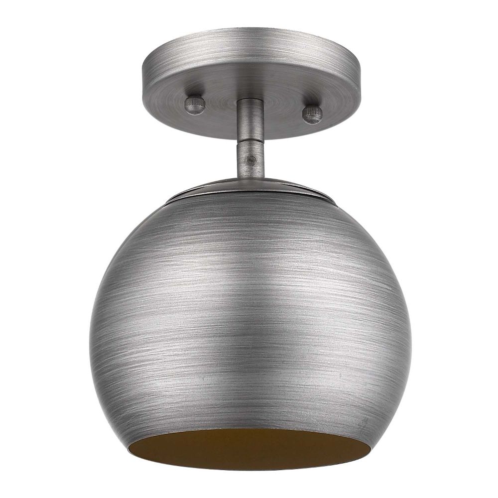 Trend by Acclaim Lighting TP7263-66 Latitude in Hand Painted Weathered Pewter W/ Gold Interior