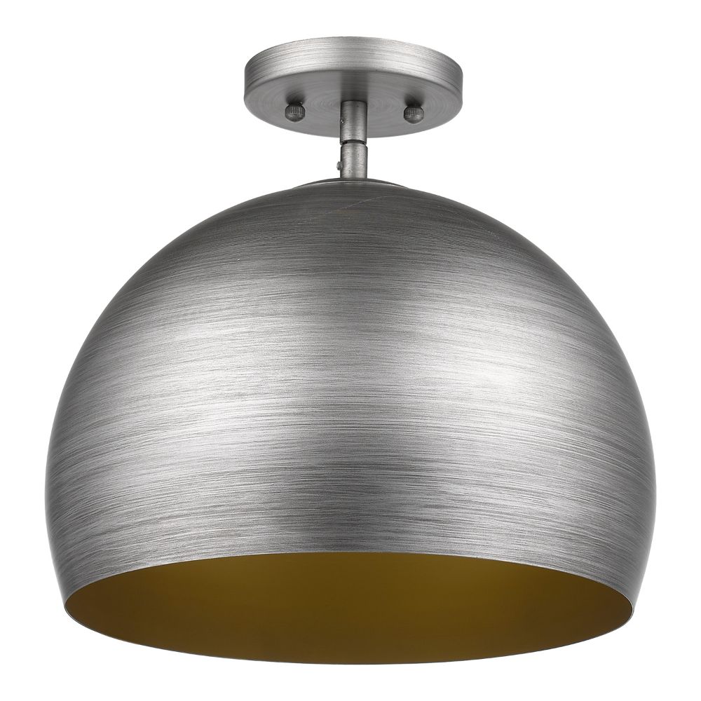 Trend by Acclaim Lighting TP7267-66 Latitude in Hand Painted Weathered Pewter W/ Gold Interior