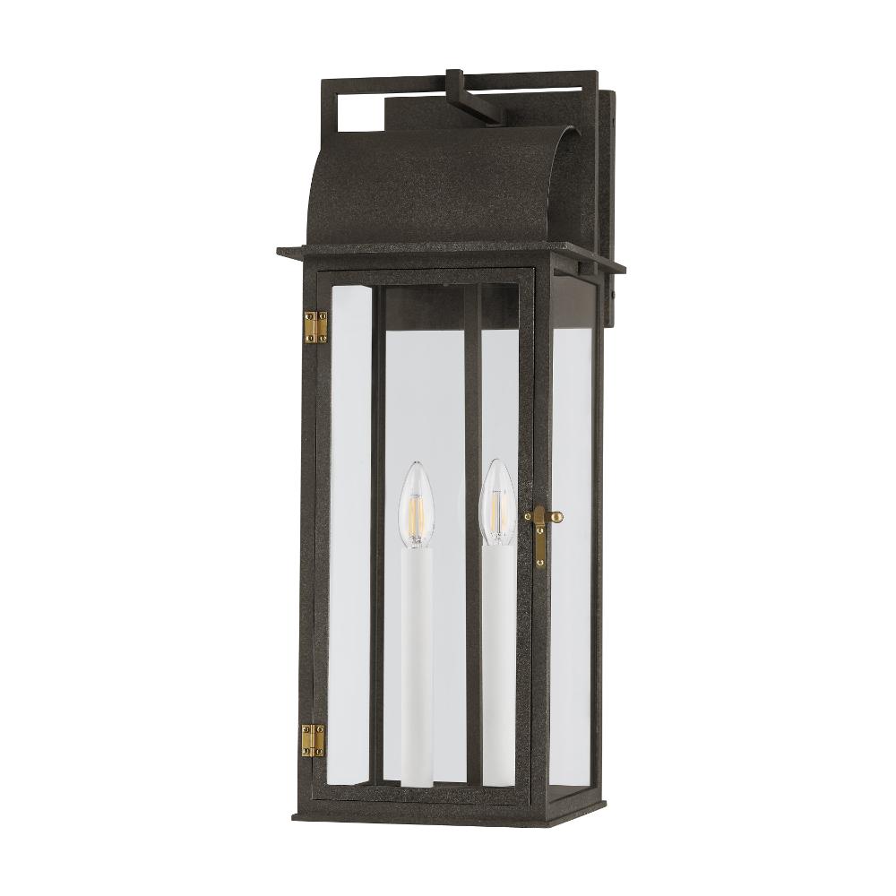 Troy Lighting B2224-FRN/PBR Bohen Exterior Wall Sconce in French Iron/patina Brass
