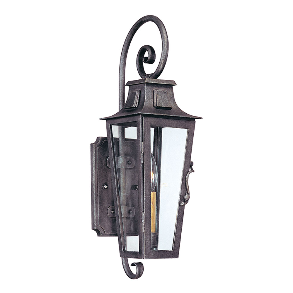 Troy Lighting B2961 Parisian Square 1 Light Small Wall Lantern in Aged Pewter