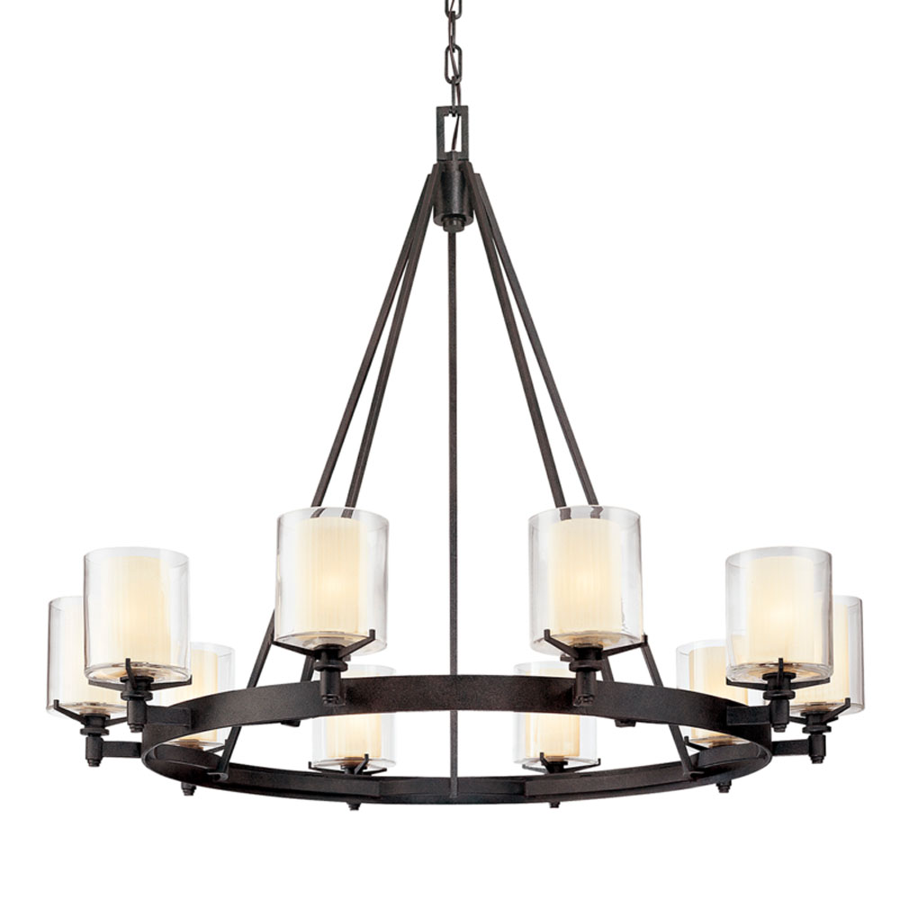 Troy Lighting F1710FR Arcadia 10 Light Chandelier in French Iron
