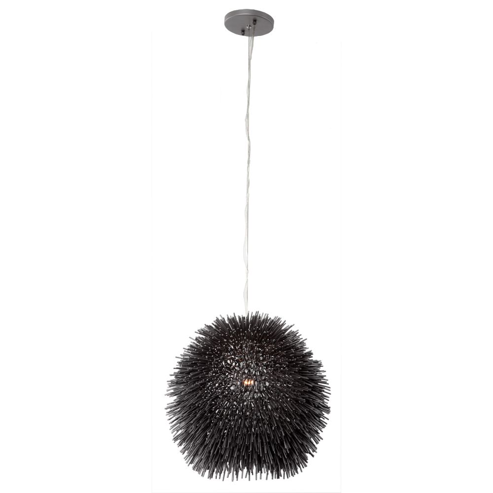 Varaluz 169M01BL Urchin 1-Lt Mini Pendant - Black