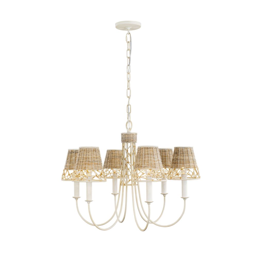 Varaluz 362C06CW Cayman 6-Lt Chandelier - Country White