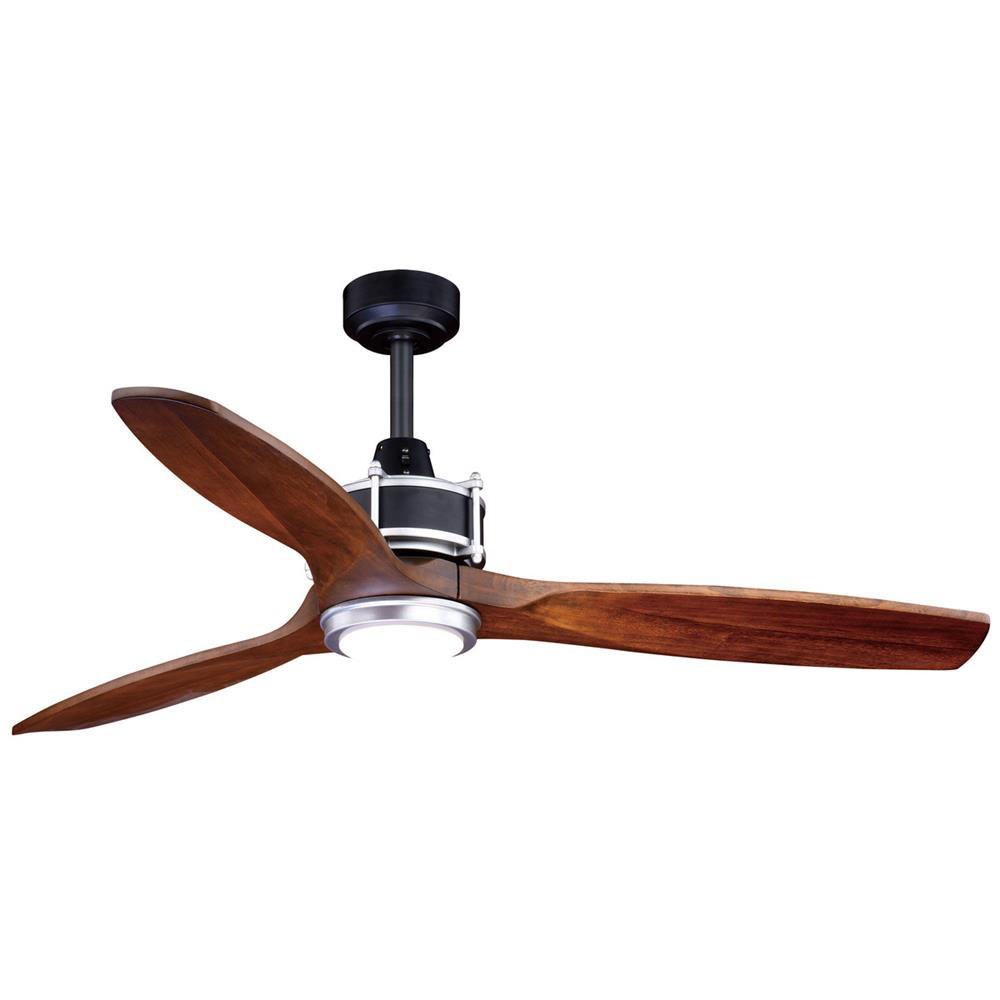 Vaxcel Lighting F0057 Curtiss 52" Ceiling Fan Matte Black and Brushed Silver