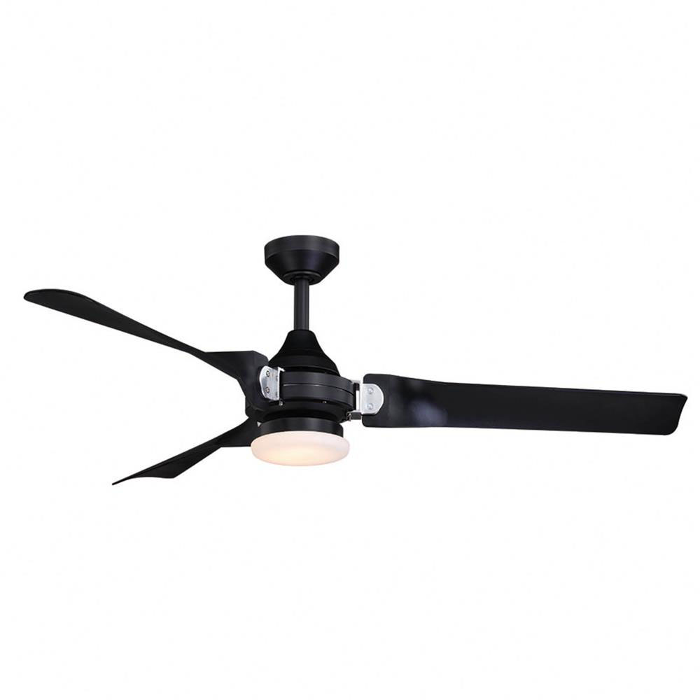 Vaxcel Lighting F0069 Austin 52 in. LED Ceiling Fan Black with Chrome