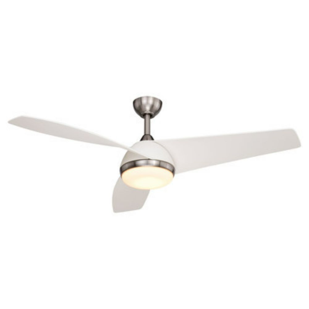 Vaxcel Lighting F0091 Odell 52-in. Ceiling Fan Brushed Nickel and Matte White