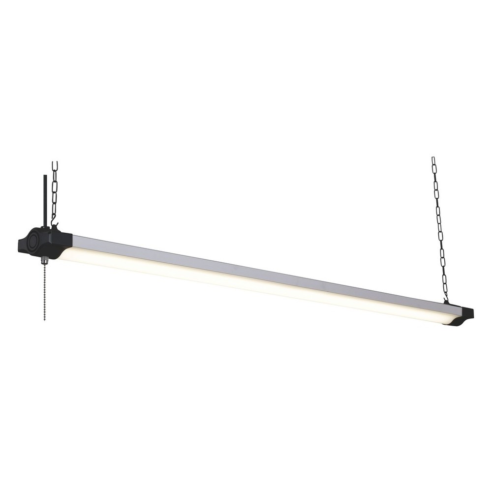 Vaxcel Lighting H0276 Mercer 46-in W Integrated LED Silver Linkable Plug-in Utility Shop Light