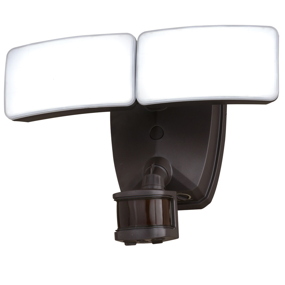 Vaxcel Lighting T0619 Zeta 2 Light LED Outdoor Motion Sensor Adjustable Security Flood Light Bronze