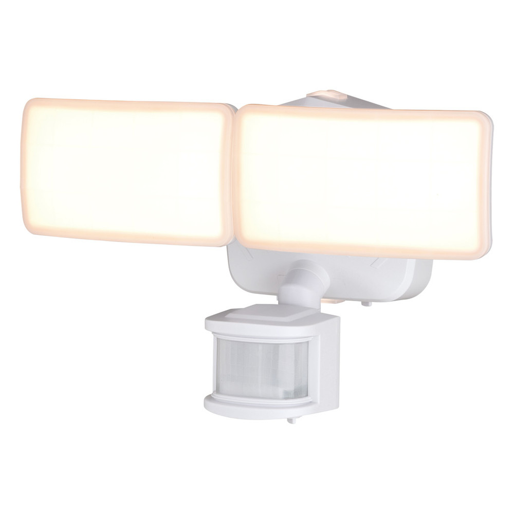 Vaxcel Lighting T0674 Merill White Integrated LED Motion Sensor Dusk to Dawn Outdoor Security Flood Light