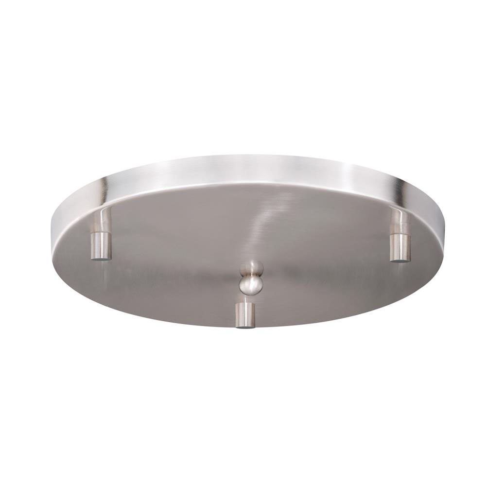 Vaxcel Lighting Y0005 12" Canopy for 3 Mini Pendants Satin Nickel