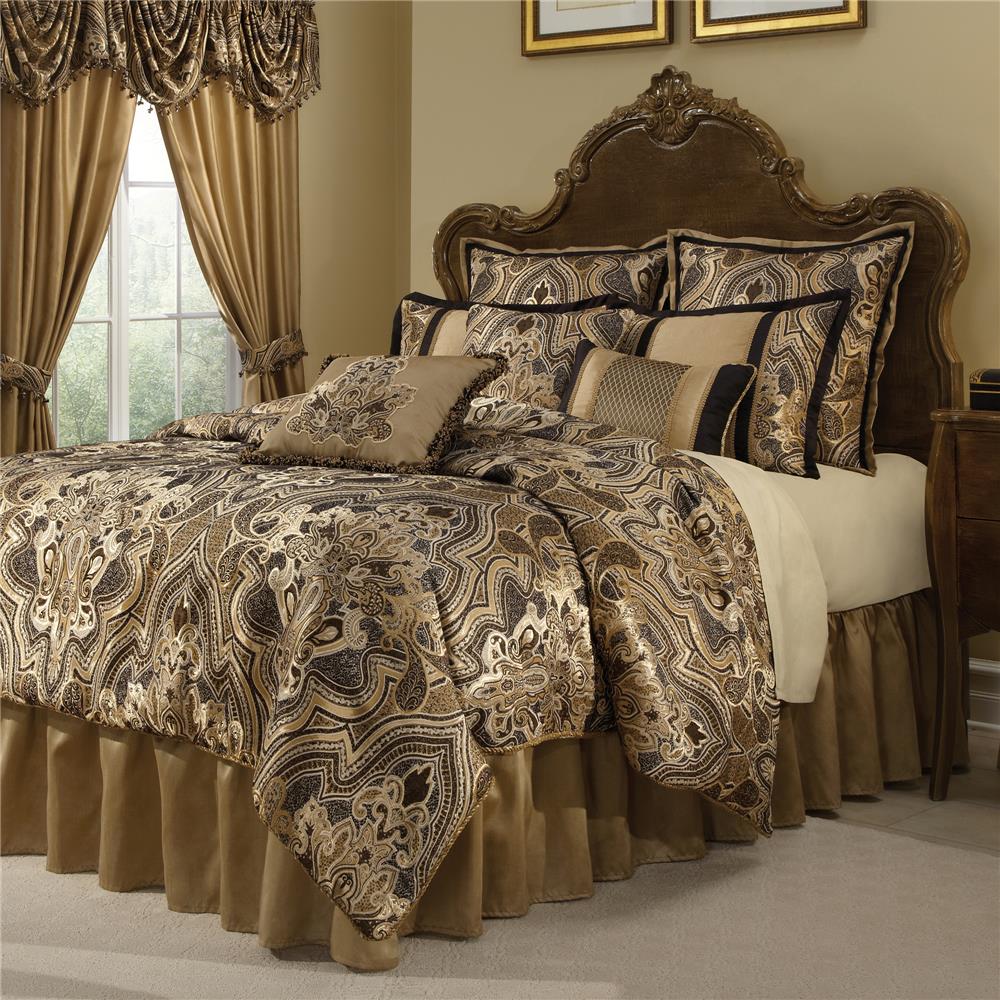 600081 - Veratex 600081 BLACK/GOLD COMFORTER SET - GoingDecor