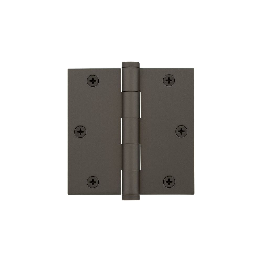 Viaggio 602834 3.5" Button Tip Residential Hinge with Square Corners in Titanium Gray