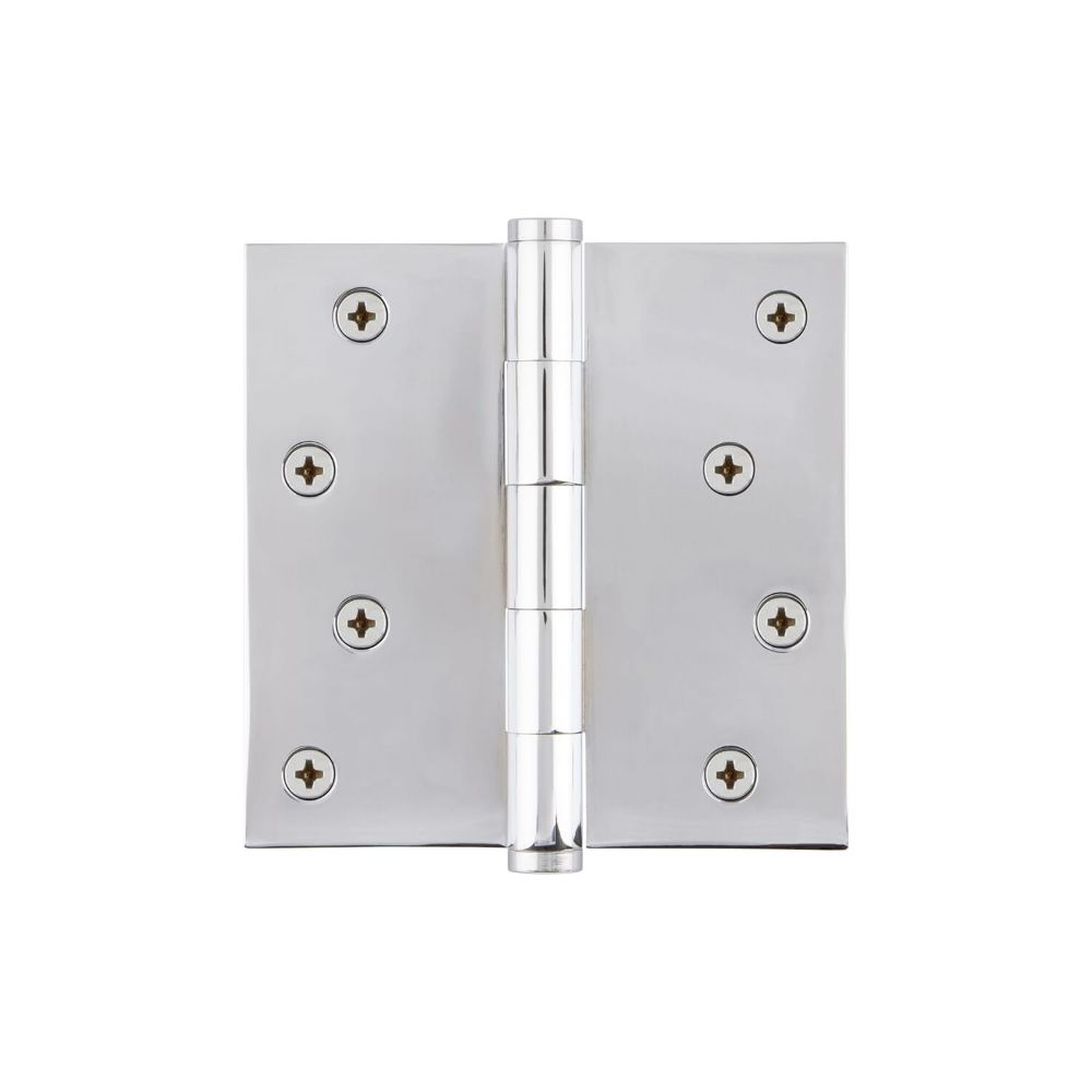 Viaggio 602852 4" Button Tip Residential Hinge with Square Corners in Bright Chrome