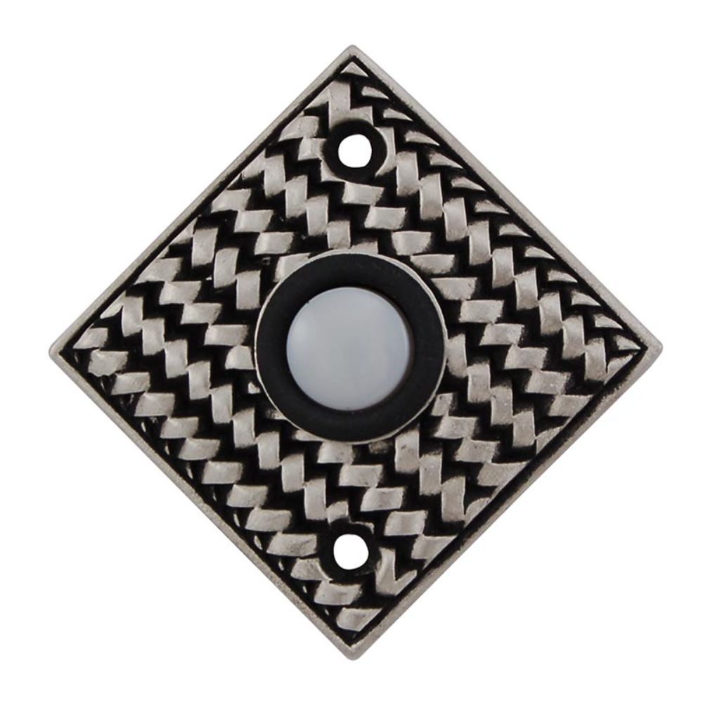 Vicenza D4000-AN Cestino Square Doorbell in Antique Nickel