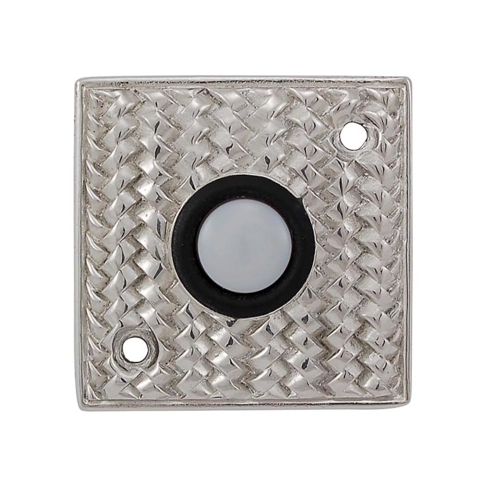 Vicenza D4000-PN Cestino Square Doorbell in Polished Nickel