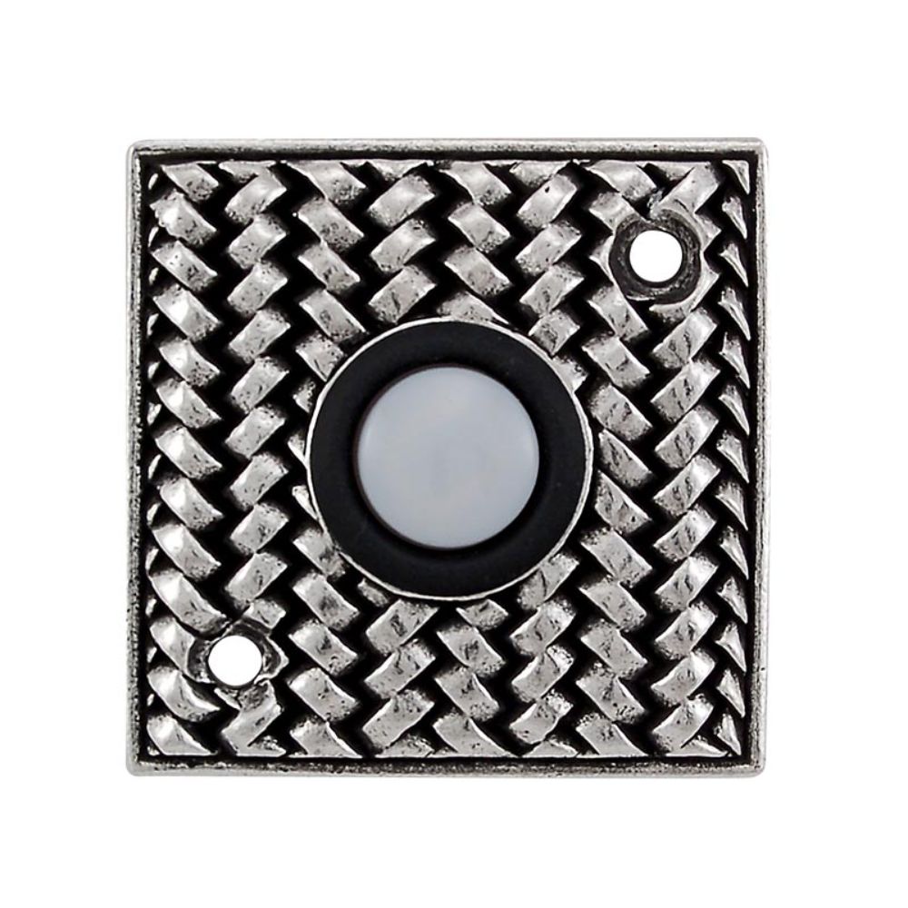 Vicenza D4000-VP Cestino Square Doorbell in Vintage Pewter