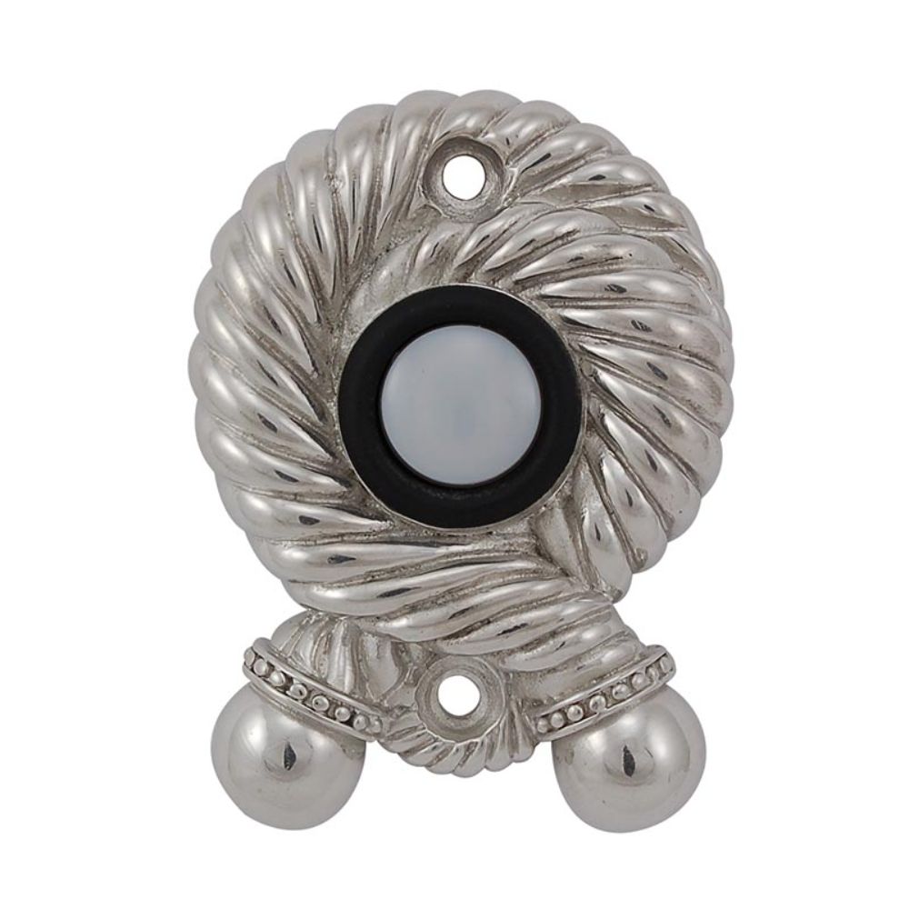Vicenza D4004-PS Equestre Rope Doorbell in Polished Silver