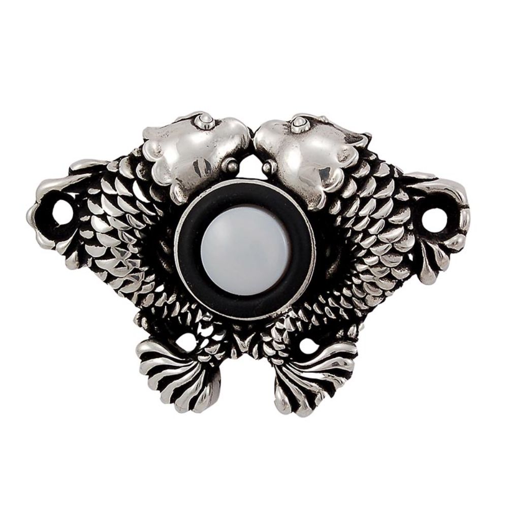 Vicenza D4005-AS Pollino Koi Doorbell in Antique Silver