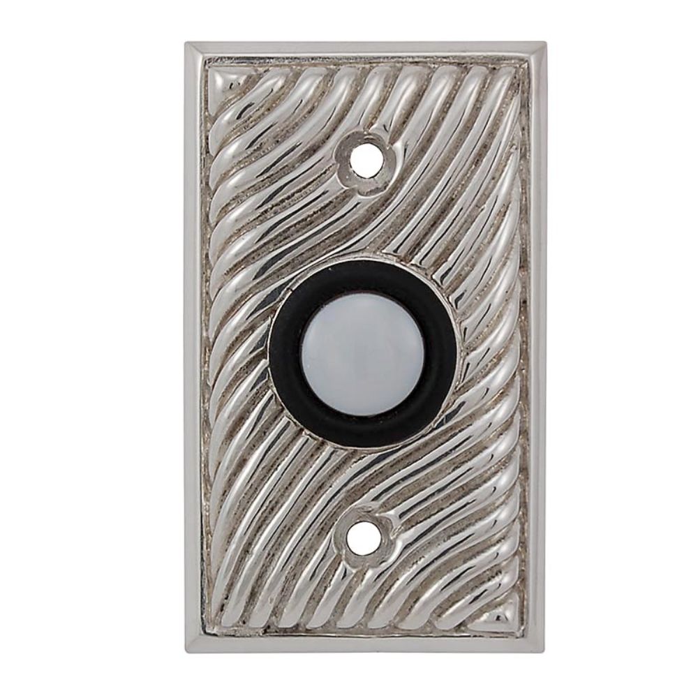 Vicenza D4007-PN Sanzio Rectangle Doorbell in Polished Nickel