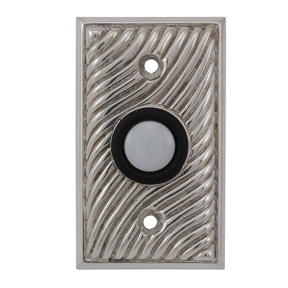 Vicenza D4007-PS Sanzio Rectangle Doorbell in Polished Silver