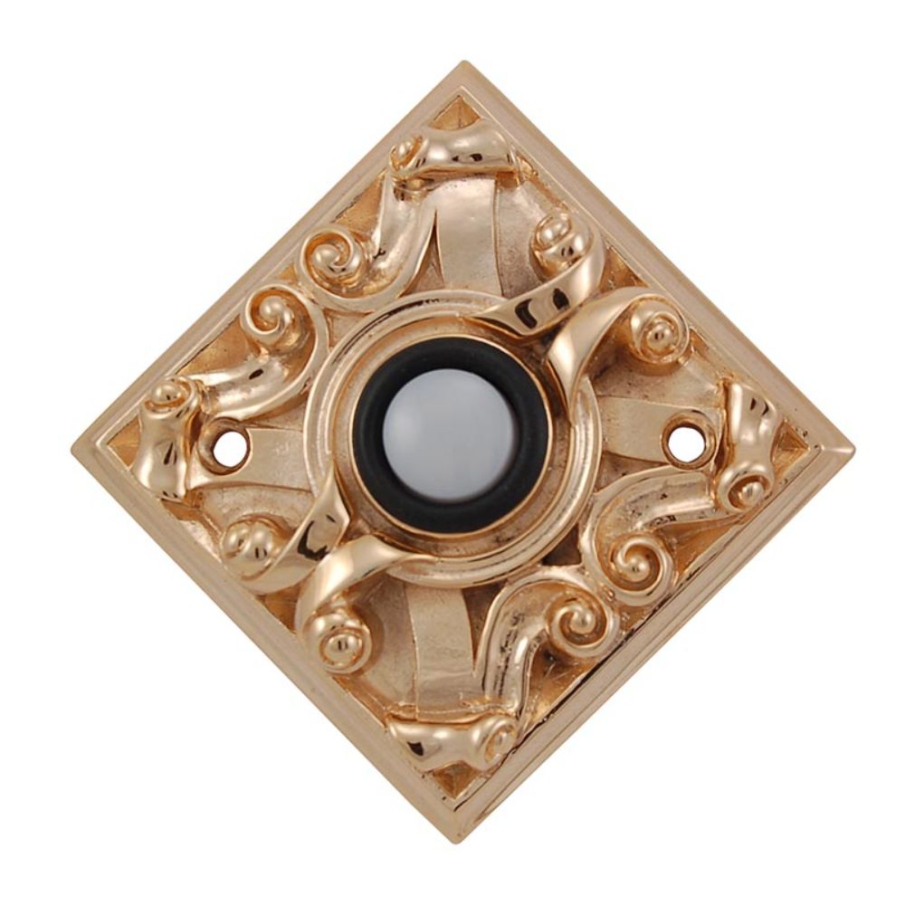 Vicenza D4008-PG Sforza Square Doorbell in Polished Gold