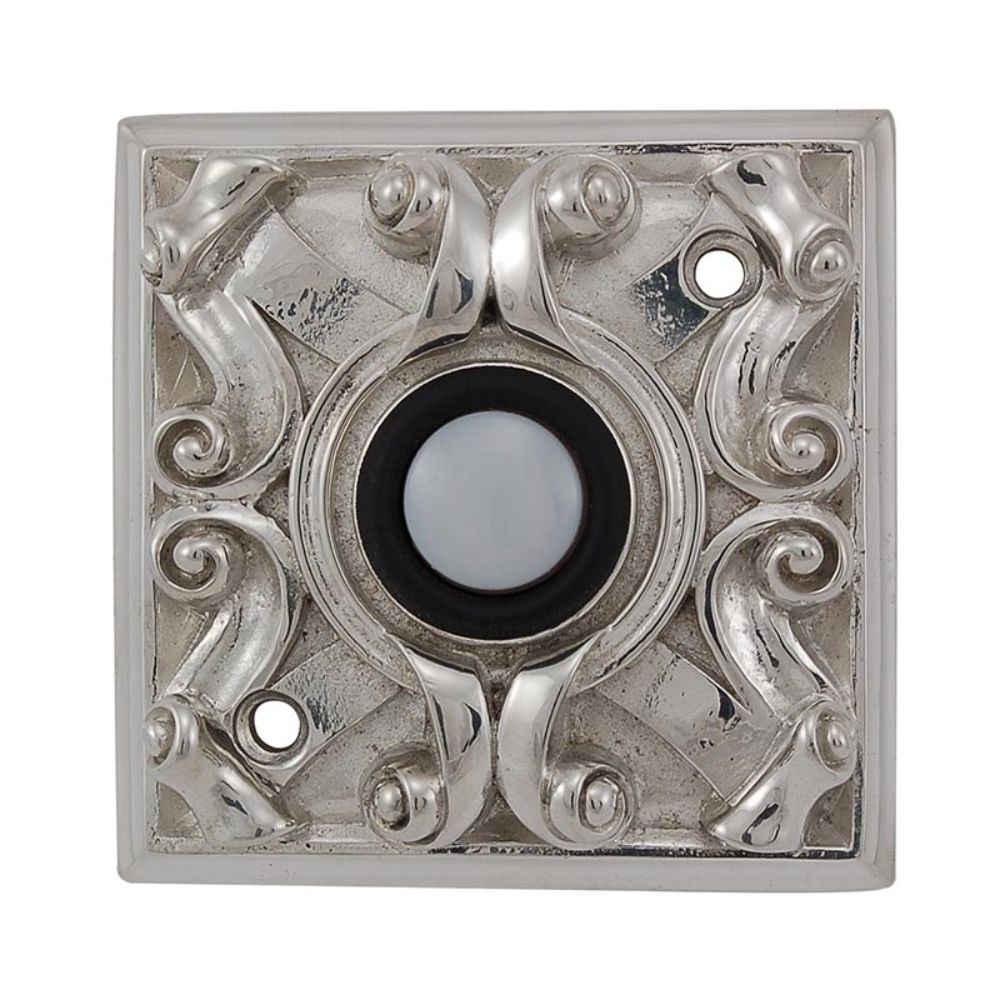 Vicenza D4008-PS Sforza Square Doorbell in Polished Silver