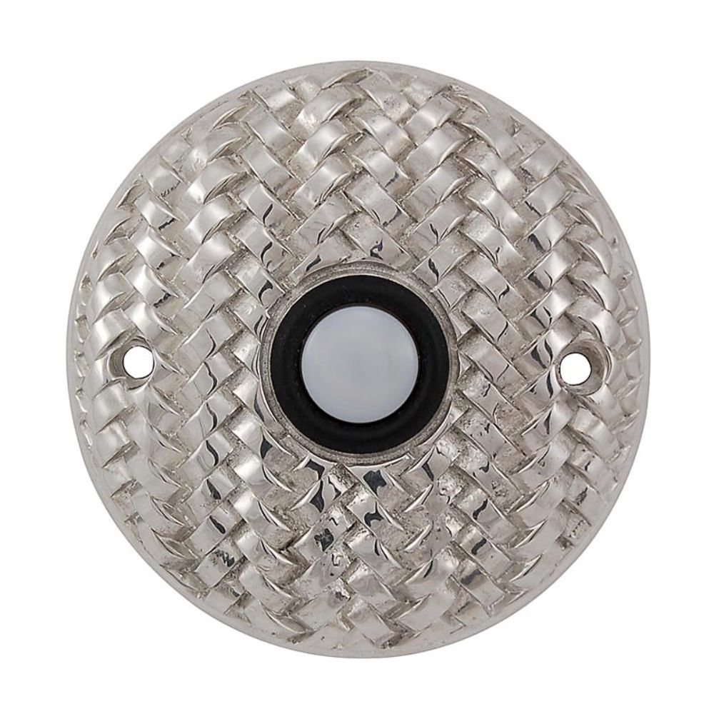 Vicenza D4010-PN Cestino Round Doorbell in Polished Nickel