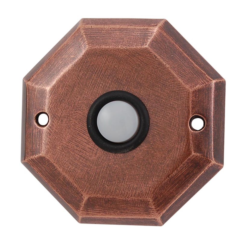 Vicenza D4011-AC Archimedes Octagon Doorbell in Antique Copper