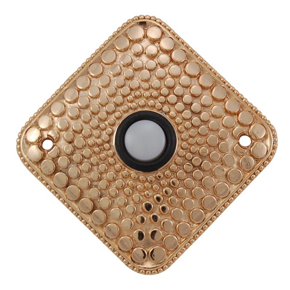 Vicenza D4012-PG Tiziano Square Doorbell in Polished Gold