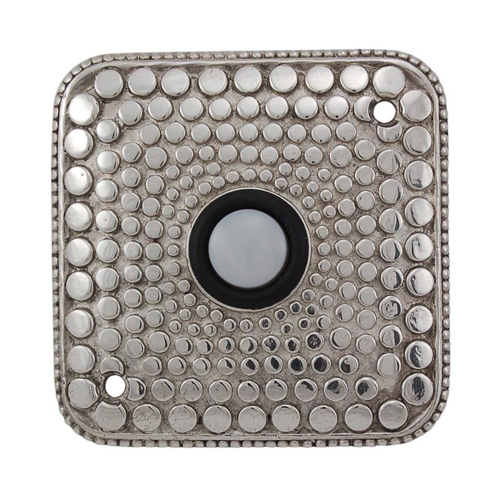 Vicenza D4012-PS Tiziano Square Doorbell in Polished Silver