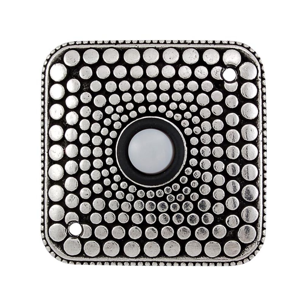 Vicenza D4012-VP Tiziano Square Doorbell in Vintage Pewter