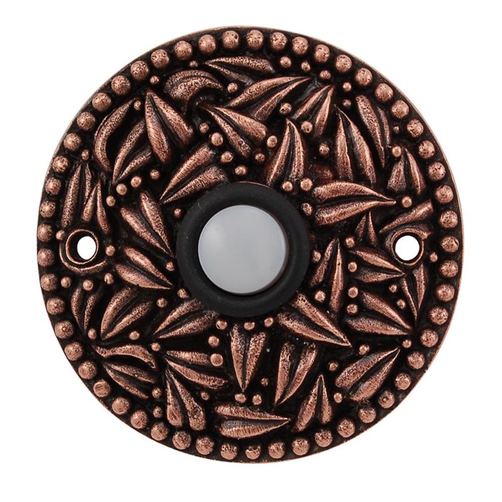 Vicenza D4013-AC San Michele Round Doorbell in Antique Copper