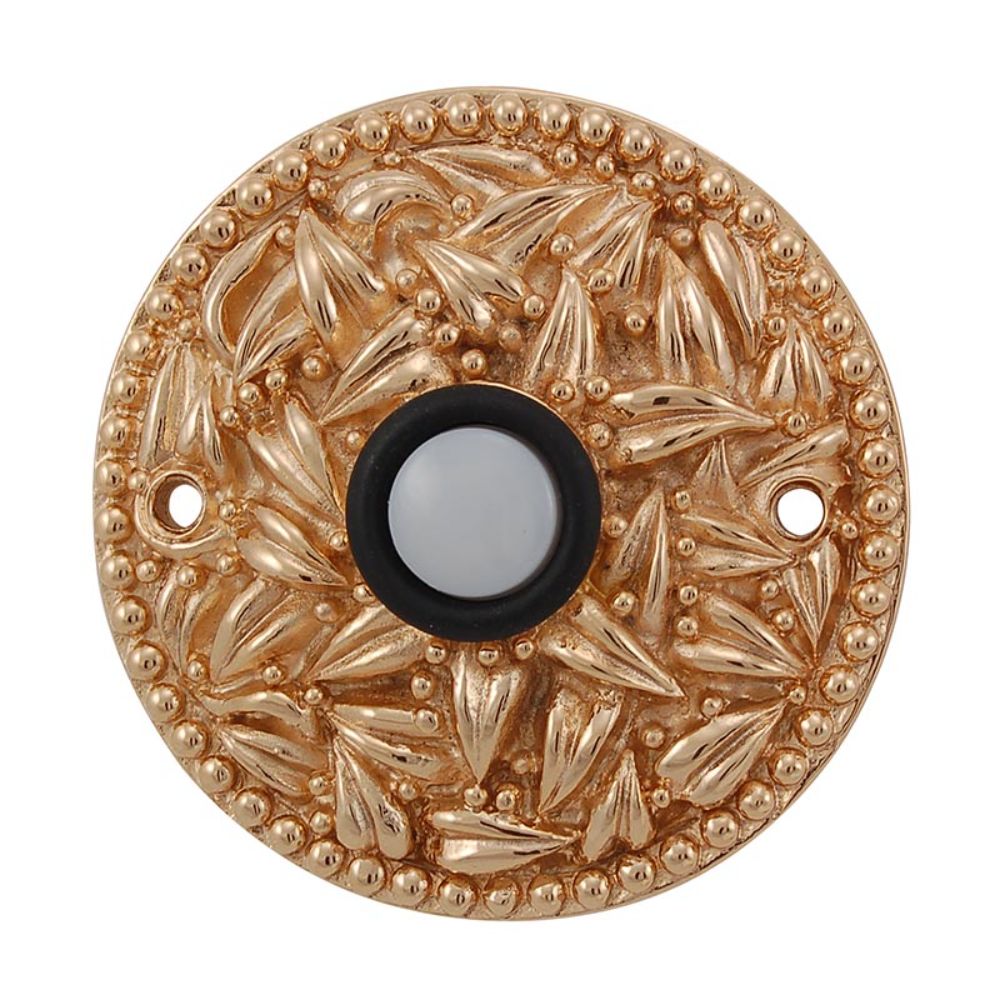 Vicenza D4013-PG San Michele Round Doorbell in Polished Gold