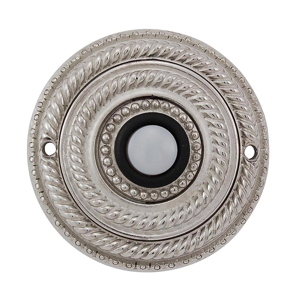 Vicenza D4014-PN Sanzio Round Doorbell in Polished Nickel