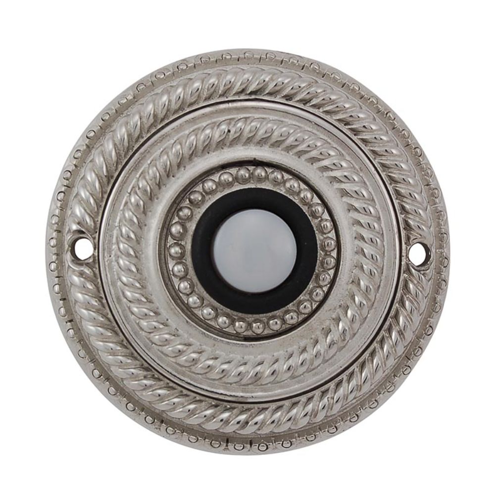 Vicenza D4014-PS Sanzio Round Doorbell in Polished Silver