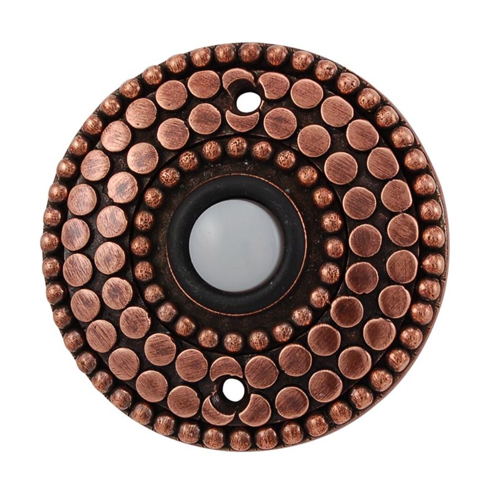 Vicenza D4015-AC Tiziano Round Doorbell in Antique Copper