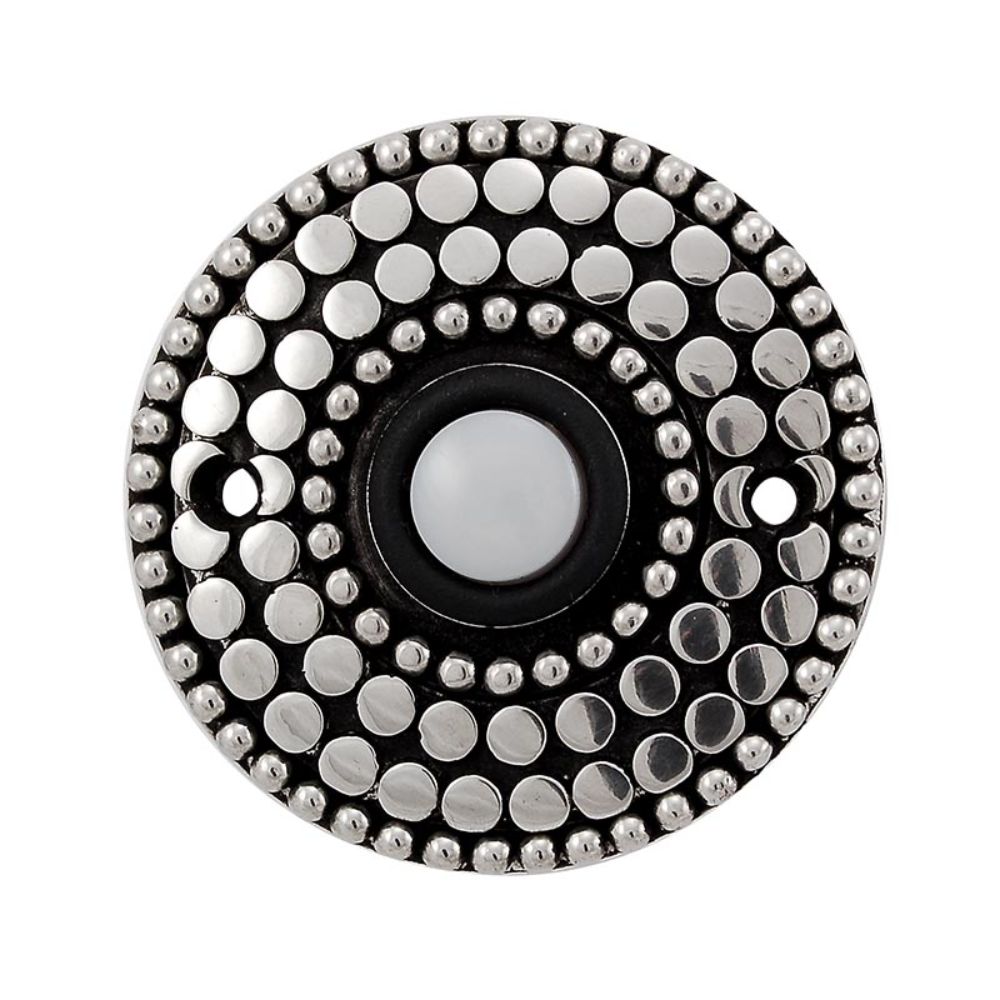 Vicenza D4015-AS Tiziano Round Doorbell in Antique Silver