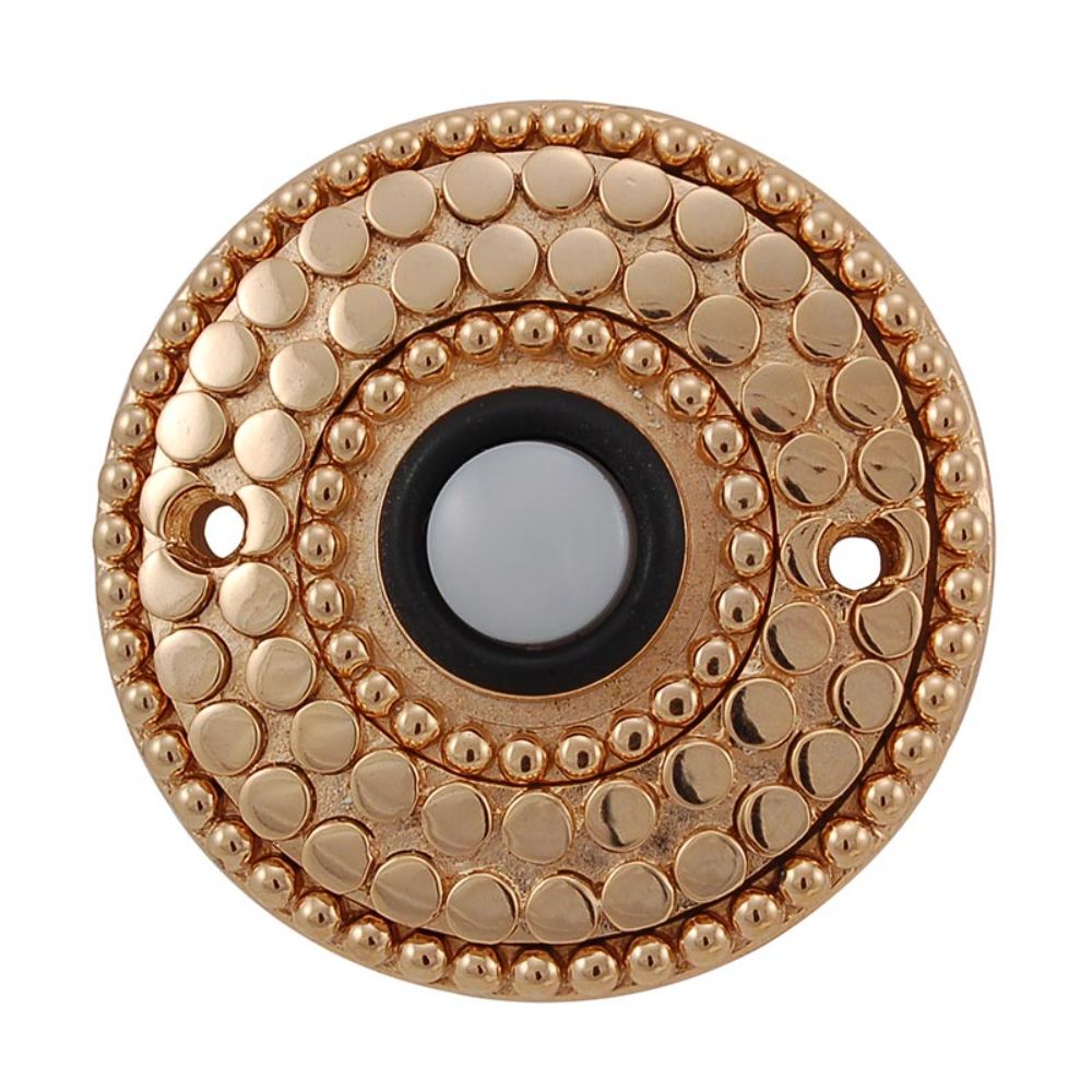Vicenza D4015-PG Tiziano Round Doorbell in Polished Gold