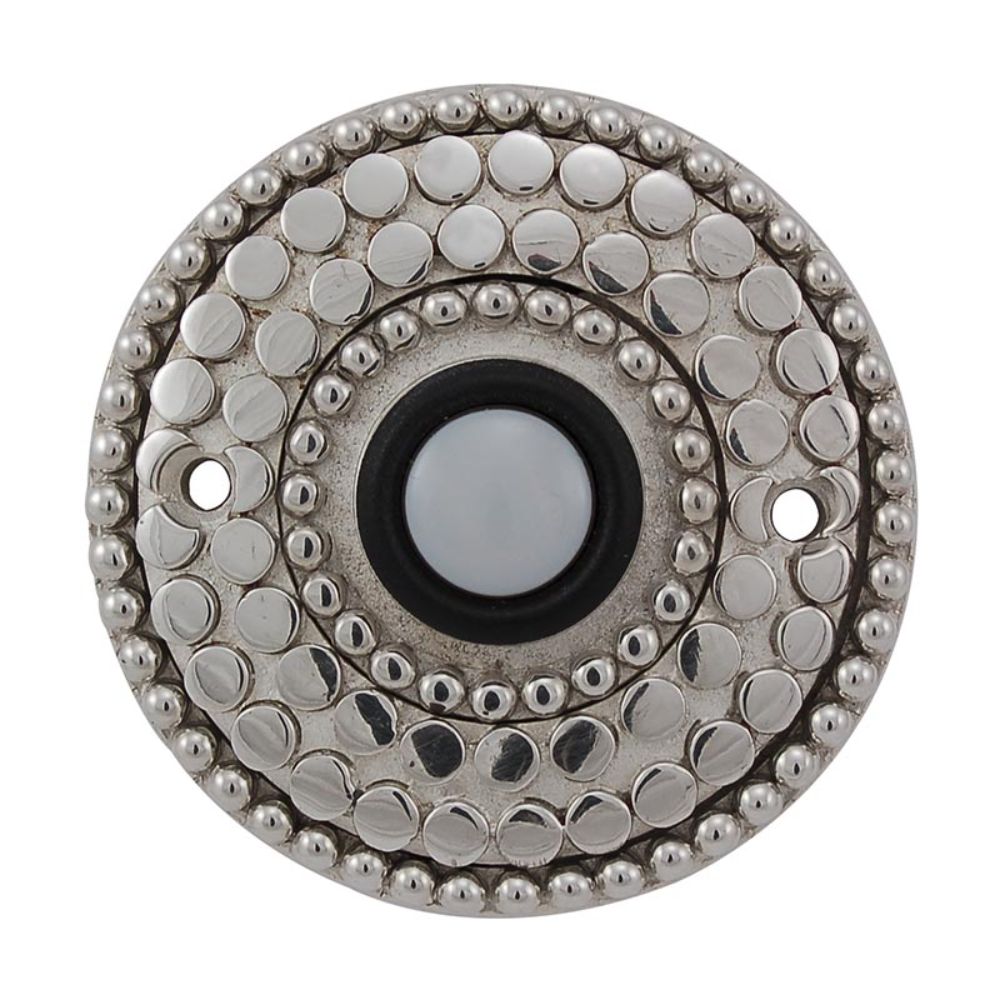 Vicenza D4015-PS Tiziano Round Doorbell in Polished Silver