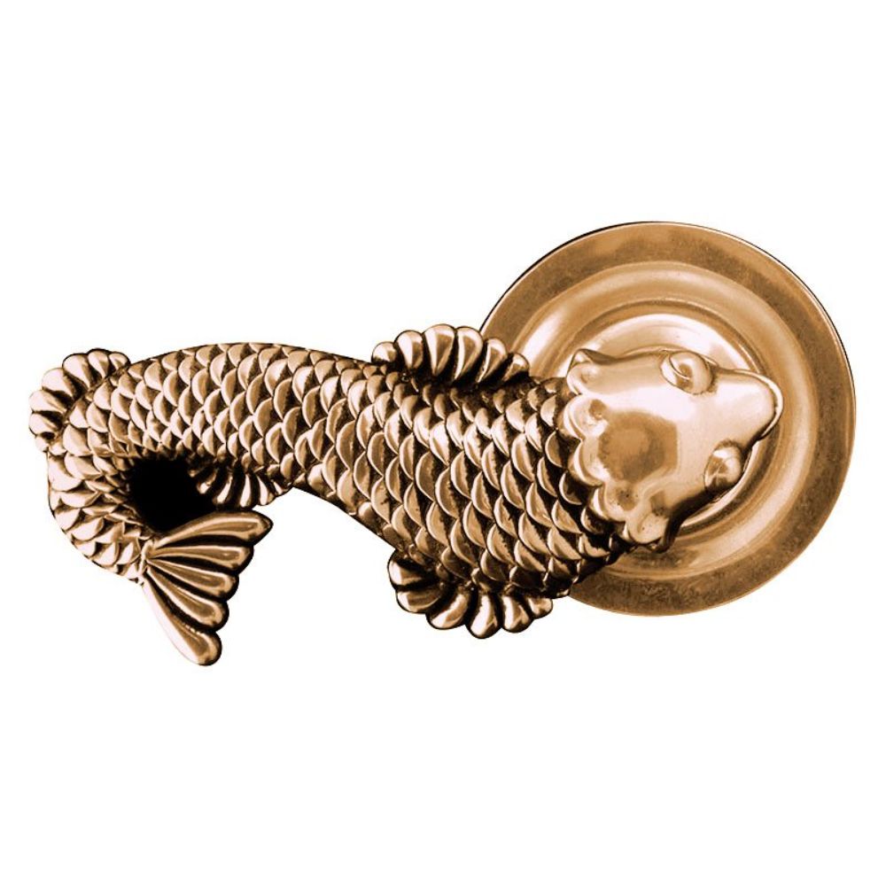 Vicenza DHPR8006-AG Pollino Door Handle Privacy Koi in Antique Gold
