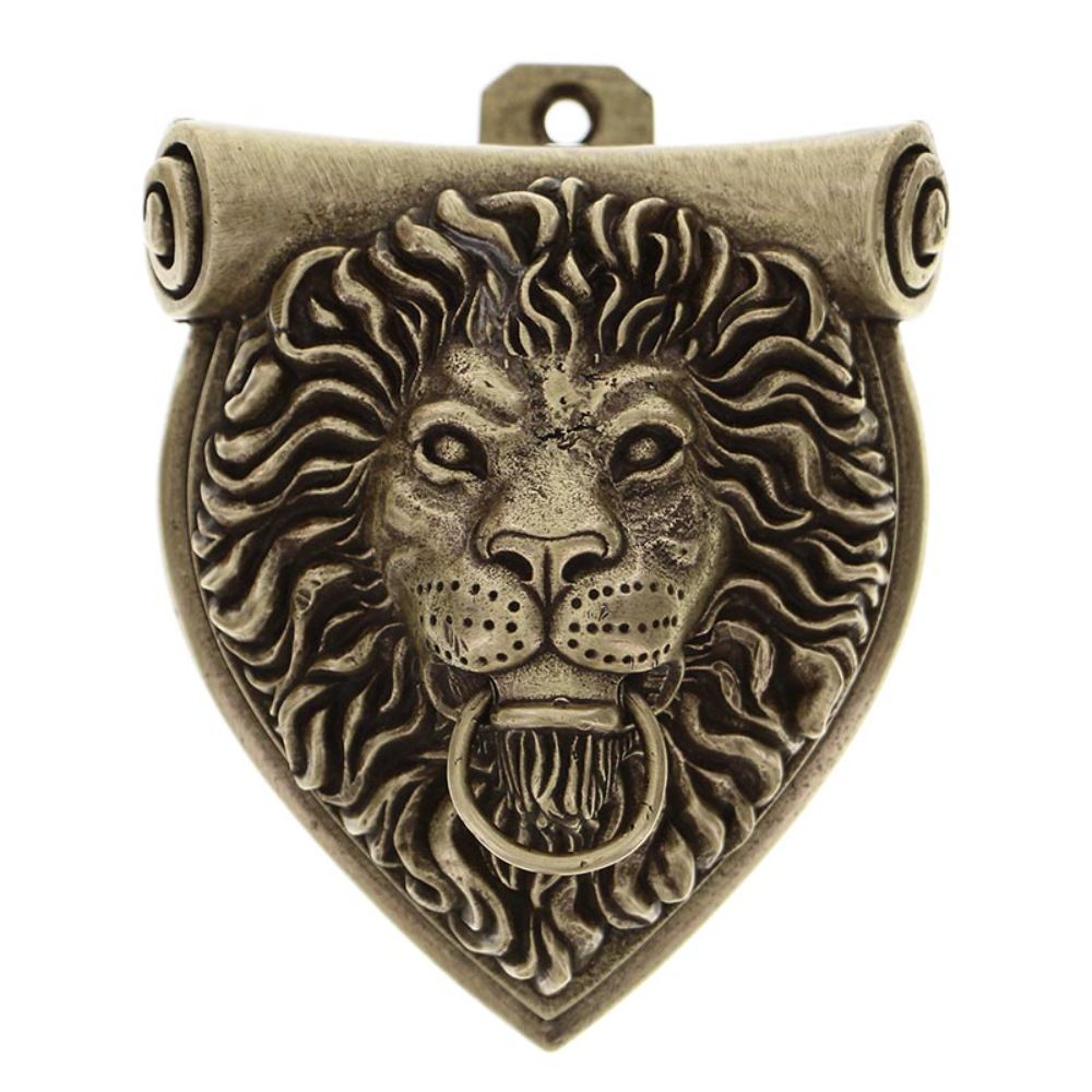 Vicenza DK9000-AB Sforza Door Knocker Lion in Antique Brass