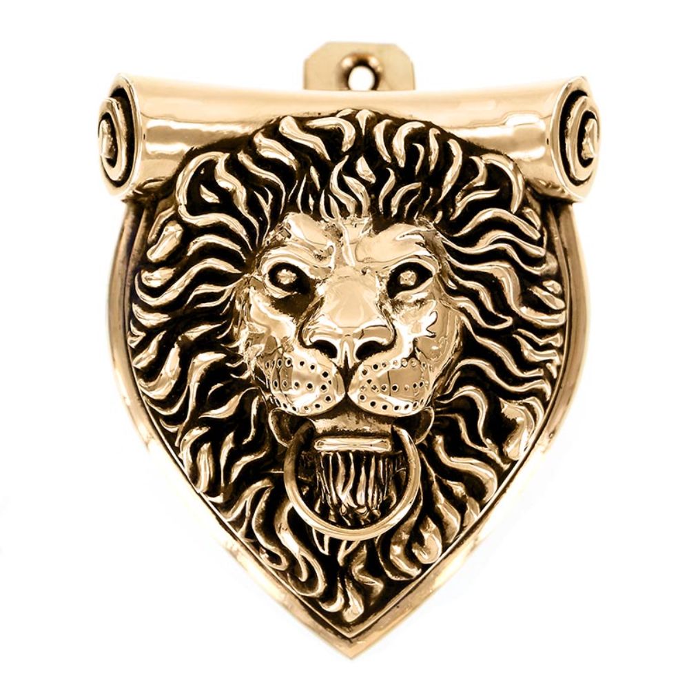 Vicenza DK9000-AG Sforza Door Knocker Lion in Antique Gold