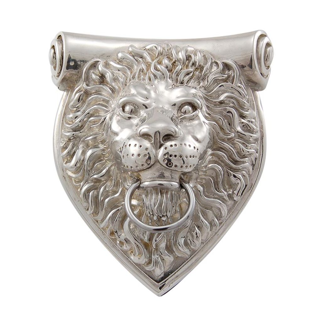 Vicenza DK9000-PS Sforza Door Knocker Lion in Polished Silver