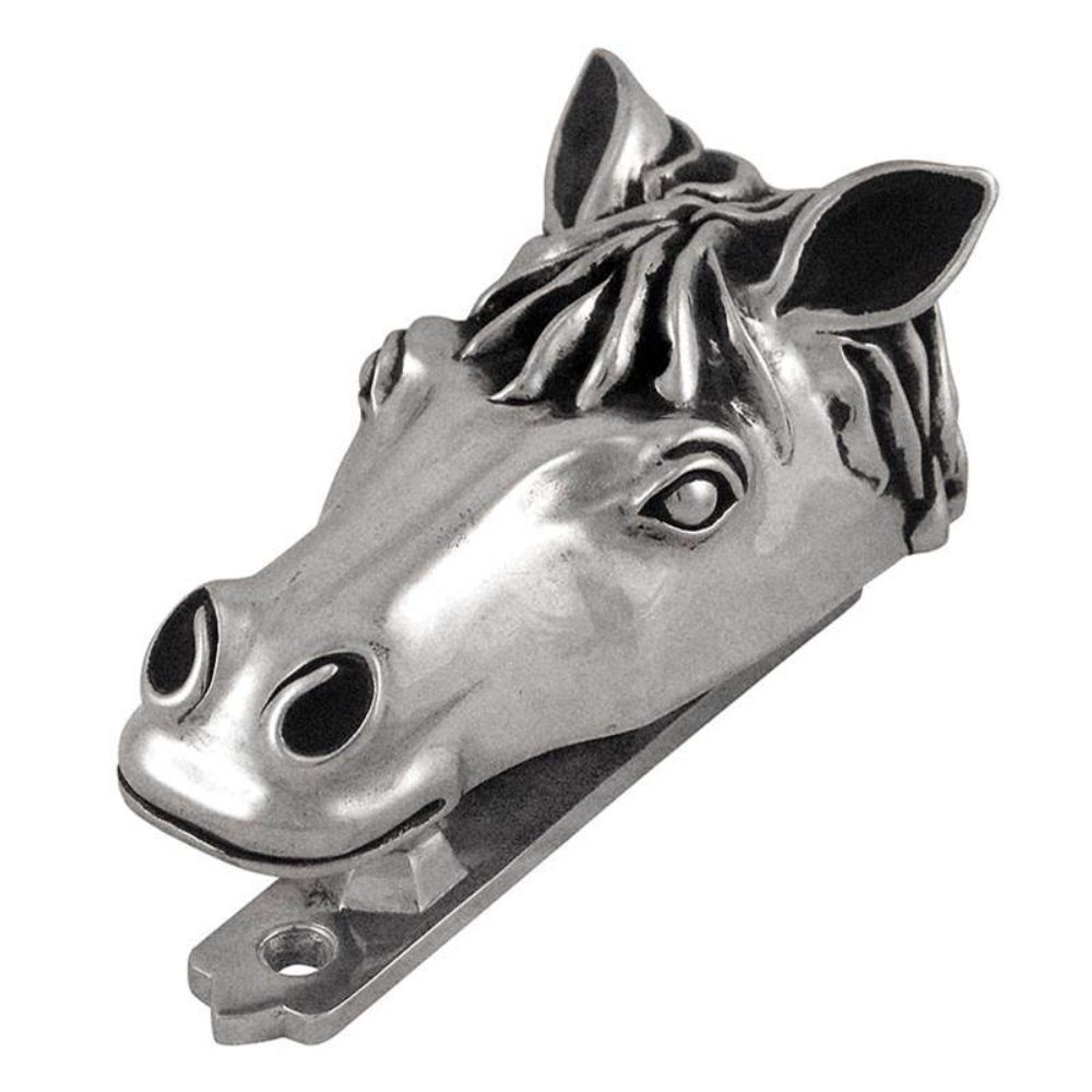 Vicenza DK9005-AS Equestre Door Knocker Horse in Antique Silver