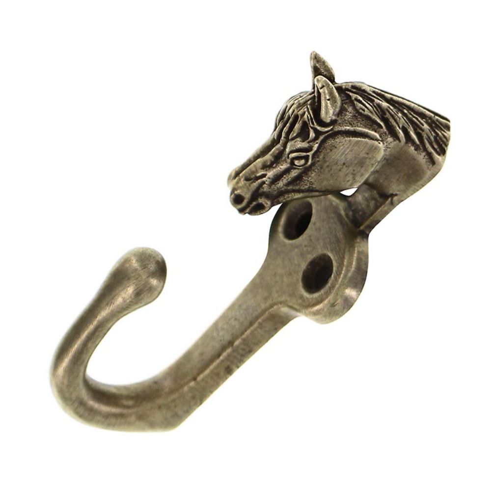 Vicenza H5007-AB Equestre Hook Horse in Antique Brass